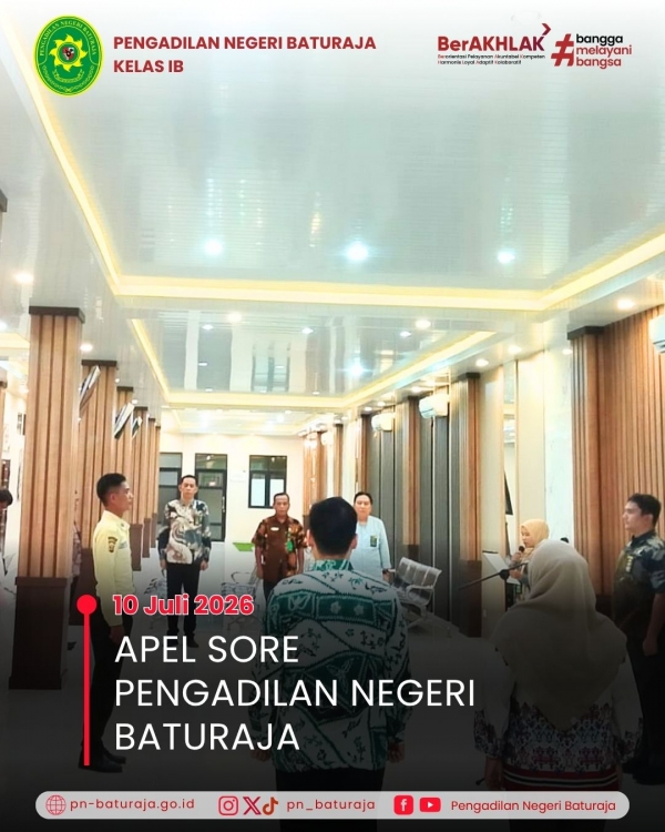 Apel Sore 10 Juli 2026