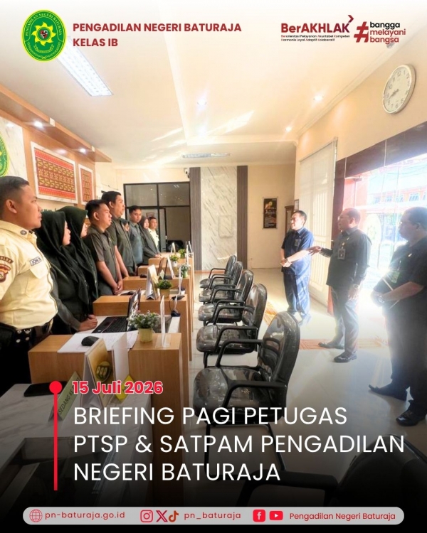 Briefing Pagi Petugas PTSP 15 Juli 2026